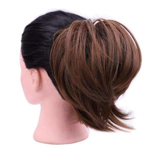 JuvaBun Straight Bun - Medium Brown Color - Picture 2 of 6